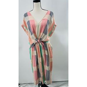 Lou & Grey for Loft Lined V-Neck Short Sleeve Dress